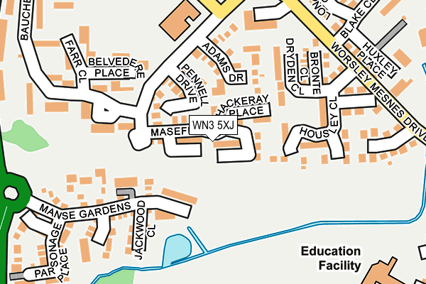 WN3 5XJ map - OS OpenMap – Local (Ordnance Survey) WN3 5XJ map - OS OpenMap – Local (Ordnance Survey)