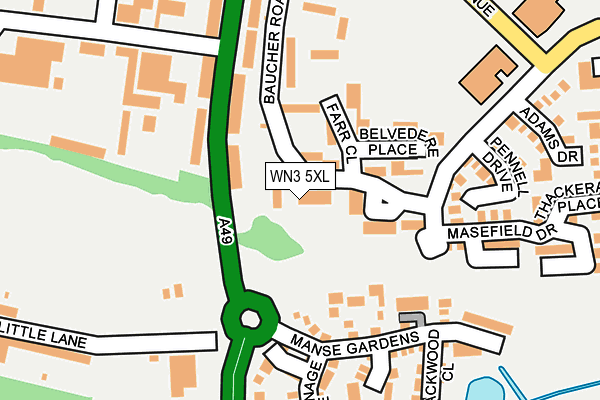 WN3 5XL map - OS OpenMap – Local (Ordnance Survey) WN3 5XL map - OS OpenMap – Local (Ordnance Survey)