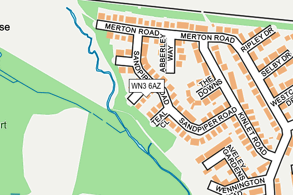 WN3 6AZ map - OS OpenMap – Local (Ordnance Survey) WN3 6AZ map - OS OpenMap – Local (Ordnance Survey)