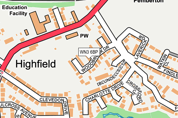 WN3 6BP map - OS OpenMap – Local (Ordnance Survey) WN3 6BP map - OS OpenMap – Local (Ordnance Survey)