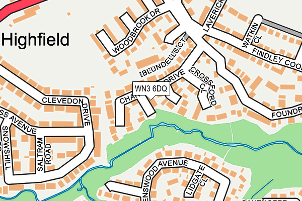 WN3 6DQ map - OS OpenMap – Local (Ordnance Survey) WN3 6DQ map - OS OpenMap – Local (Ordnance Survey)
