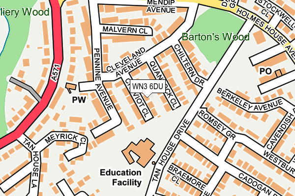 WN3 6DU map - OS OpenMap – Local (Ordnance Survey) WN3 6DU map - OS OpenMap – Local (Ordnance Survey)