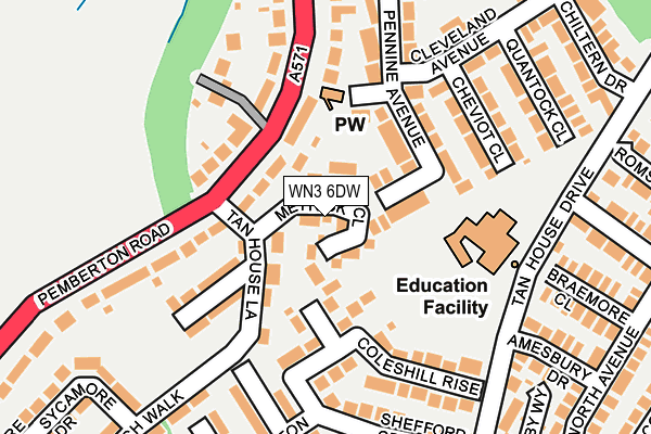 WN3 6DW map - OS OpenMap – Local (Ordnance Survey) WN3 6DW map - OS OpenMap – Local (Ordnance Survey)