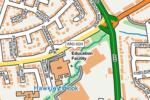 WN3 6GH map - OS OpenMap – Local (Ordnance Survey) WN3 6GH map - OS OpenMap – Local (Ordnance Survey)
