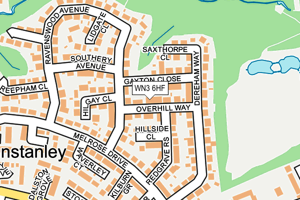 WN3 6HF map - OS OpenMap – Local (Ordnance Survey)
