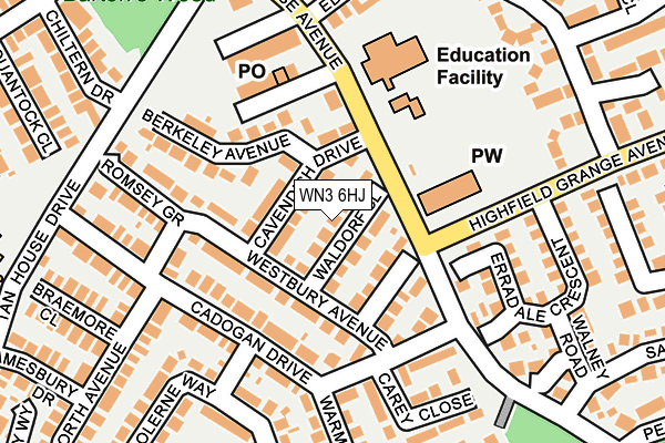 WN3 6HJ map - OS OpenMap – Local (Ordnance Survey) WN3 6HJ map - OS OpenMap – Local (Ordnance Survey)