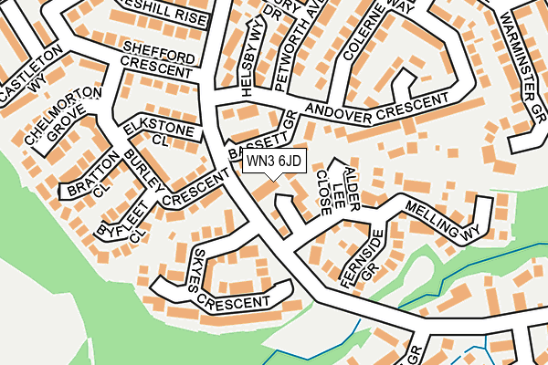 WN3 6JD map - OS OpenMap – Local (Ordnance Survey) WN3 6JD map - OS OpenMap – Local (Ordnance Survey)
