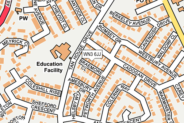 WN3 6JJ map - OS OpenMap – Local (Ordnance Survey) WN3 6JJ map - OS OpenMap – Local (Ordnance Survey)