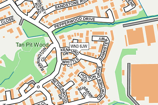 WN3 6JW map - OS OpenMap – Local (Ordnance Survey) WN3 6JW map - OS OpenMap – Local (Ordnance Survey)