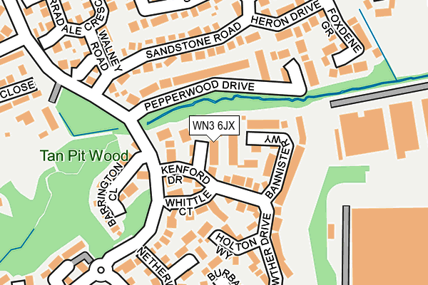WN3 6JX map - OS OpenMap – Local (Ordnance Survey) WN3 6JX map - OS OpenMap – Local (Ordnance Survey)