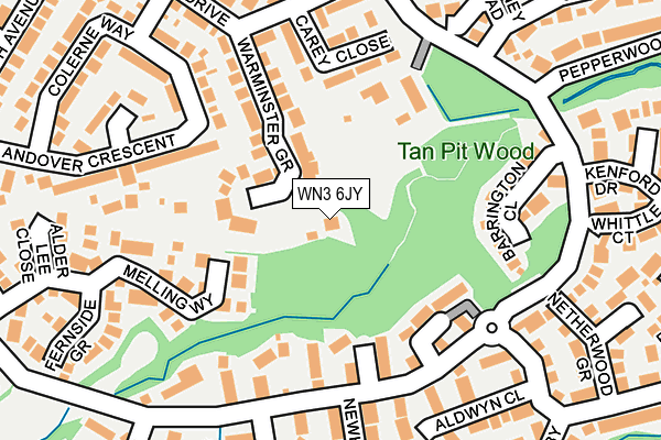 WN3 6JY map - OS OpenMap – Local (Ordnance Survey) WN3 6JY map - OS OpenMap – Local (Ordnance Survey)