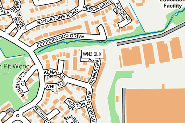 WN3 6LX map - OS OpenMap – Local (Ordnance Survey)