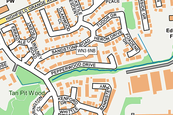 WN3 6NB map - OS OpenMap – Local (Ordnance Survey) WN3 6NB map - OS OpenMap – Local (Ordnance Survey)
