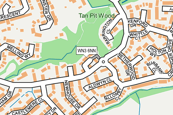 WN3 6NN map - OS OpenMap – Local (Ordnance Survey) WN3 6NN map - OS OpenMap – Local (Ordnance Survey)