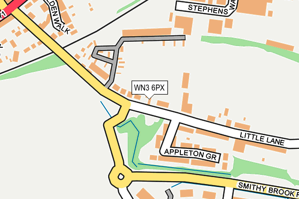 WN3 6PX map - OS OpenMap – Local (Ordnance Survey)