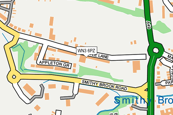 WN3 6PZ map - OS OpenMap – Local (Ordnance Survey) WN3 6PZ map - OS OpenMap – Local (Ordnance Survey)