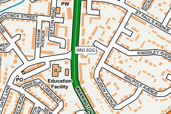 WN3 6QG map - OS OpenMap – Local (Ordnance Survey) WN3 6QG map - OS OpenMap – Local (Ordnance Survey)