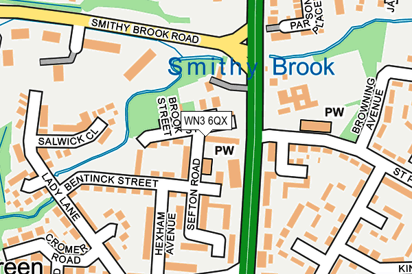 WN3 6QX map - OS OpenMap – Local (Ordnance Survey) WN3 6QX map - OS OpenMap – Local (Ordnance Survey)