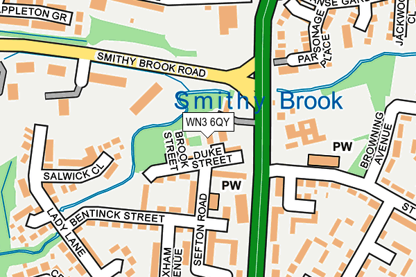 WN3 6QY map - OS OpenMap – Local (Ordnance Survey) WN3 6QY map - OS OpenMap – Local (Ordnance Survey)