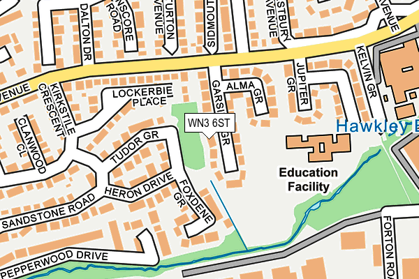 WN3 6ST map - OS OpenMap – Local (Ordnance Survey) WN3 6ST map - OS OpenMap – Local (Ordnance Survey)