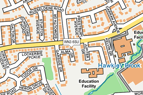 WN3 6SU map - OS OpenMap – Local (Ordnance Survey) WN3 6SU map - OS OpenMap – Local (Ordnance Survey)