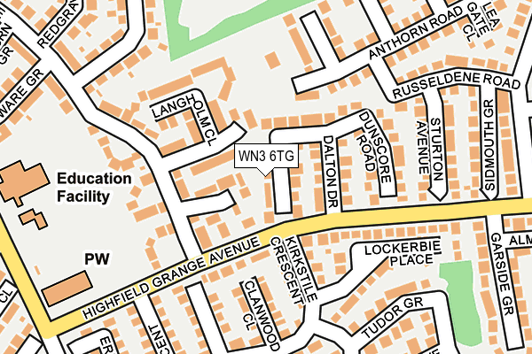 WN3 6TG map - OS OpenMap – Local (Ordnance Survey) WN3 6TG map - OS OpenMap – Local (Ordnance Survey)