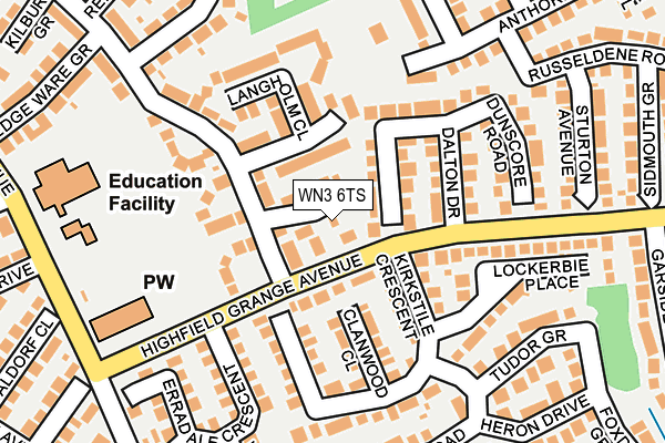 WN3 6TS map - OS OpenMap – Local (Ordnance Survey) WN3 6TS map - OS OpenMap – Local (Ordnance Survey)