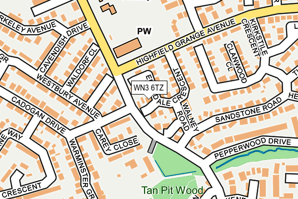 WN3 6TZ map - OS OpenMap – Local (Ordnance Survey) WN3 6TZ map - OS OpenMap – Local (Ordnance Survey)