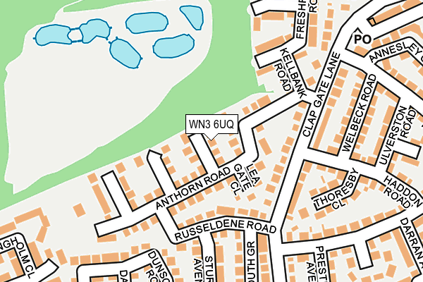 WN3 6UQ map - OS OpenMap – Local (Ordnance Survey) WN3 6UQ map - OS OpenMap – Local (Ordnance Survey)