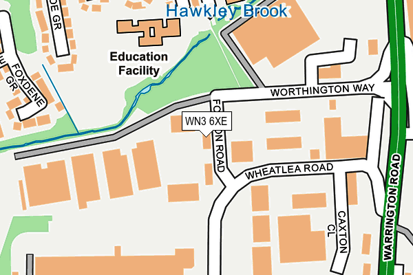 WN3 6XE map - OS OpenMap – Local (Ordnance Survey) WN3 6XE map - OS OpenMap – Local (Ordnance Survey)