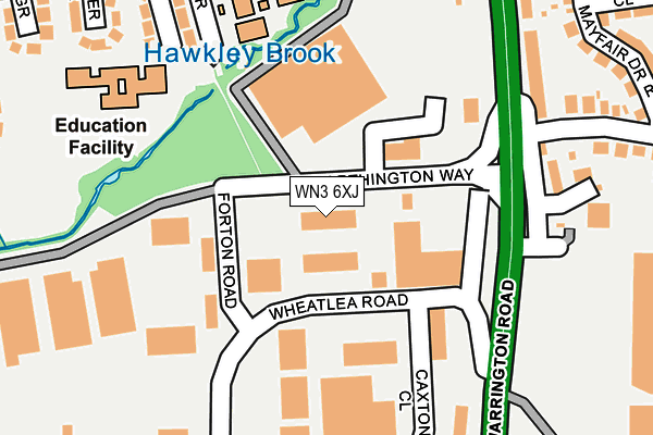 WN3 6XJ map - OS OpenMap – Local (Ordnance Survey) WN3 6XJ map - OS OpenMap – Local (Ordnance Survey)