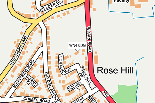 WN4 0DG map - OS OpenMap – Local (Ordnance Survey) WN4 0DG map - OS OpenMap – Local (Ordnance Survey)