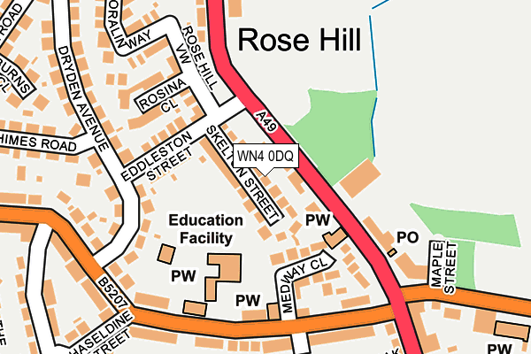 WN4 0DQ map - OS OpenMap – Local (Ordnance Survey) WN4 0DQ map - OS OpenMap – Local (Ordnance Survey)