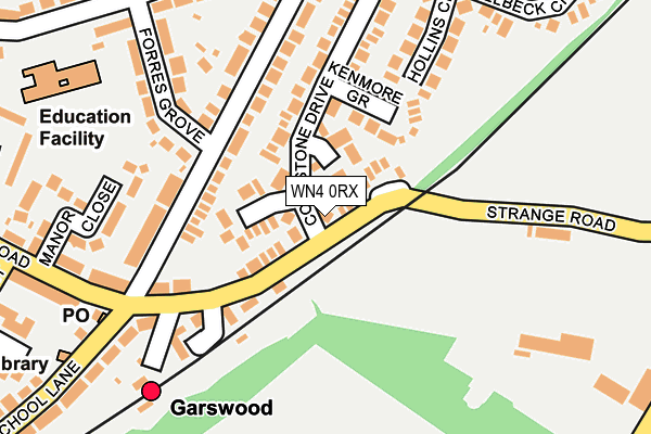 WN4 0RX map - OS OpenMap – Local (Ordnance Survey) WN4 0RX map - OS OpenMap – Local (Ordnance Survey)