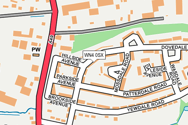 WN4 0SX map - OS OpenMap – Local (Ordnance Survey) WN4 0SX map - OS OpenMap – Local (Ordnance Survey)