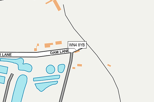 WN4 8YB map - OS OpenMap – Local (Ordnance Survey) WN4 8YB map - OS OpenMap – Local (Ordnance Survey)