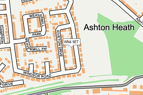 WN4 9ET map - OS OpenMap – Local (Ordnance Survey) WN4 9ET map - OS OpenMap – Local (Ordnance Survey)