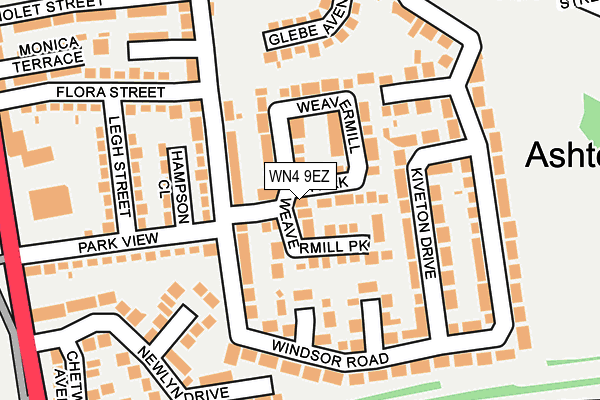 WN4 9EZ map - OS OpenMap – Local (Ordnance Survey) WN4 9EZ map - OS OpenMap – Local (Ordnance Survey)