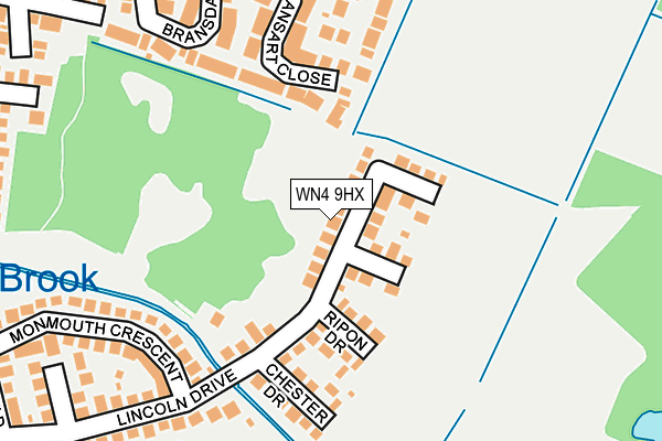 WN4 9HX map - OS OpenMap – Local (Ordnance Survey) WN4 9HX map - OS OpenMap – Local (Ordnance Survey)
