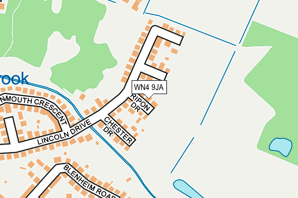 WN4 9JA map - OS OpenMap – Local (Ordnance Survey) WN4 9JA map - OS OpenMap – Local (Ordnance Survey)