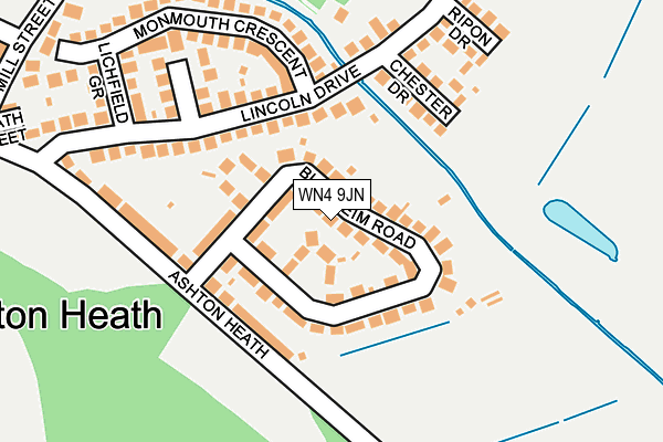 WN4 9JN map - OS OpenMap – Local (Ordnance Survey)