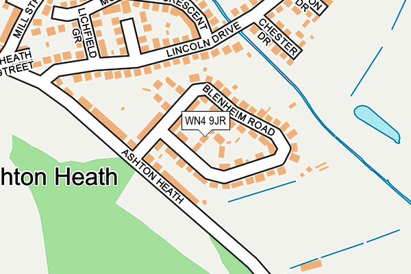WN4 9JR map - OS OpenMap – Local (Ordnance Survey) WN4 9JR map - OS OpenMap – Local (Ordnance Survey)