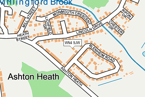 WN4 9JW map - OS OpenMap – Local (Ordnance Survey) WN4 9JW map - OS OpenMap – Local (Ordnance Survey)
