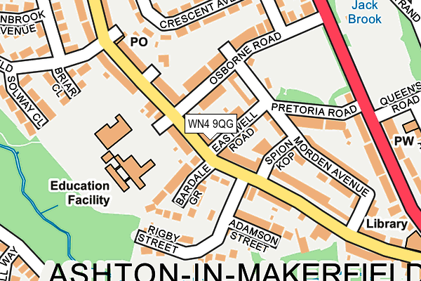 WN4 9QG map - OS OpenMap – Local (Ordnance Survey) WN4 9QG map - OS OpenMap – Local (Ordnance Survey)