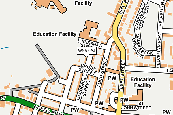 WN5 0AJ map - OS OpenMap – Local (Ordnance Survey) WN5 0AJ map - OS OpenMap – Local (Ordnance Survey)