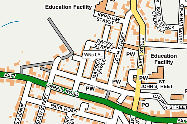WN5 0AL map - OS OpenMap – Local (Ordnance Survey) WN5 0AL map - OS OpenMap – Local (Ordnance Survey)