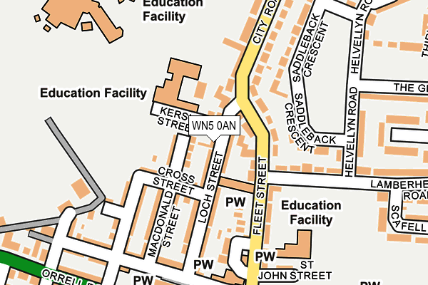 WN5 0AN map - OS OpenMap – Local (Ordnance Survey)