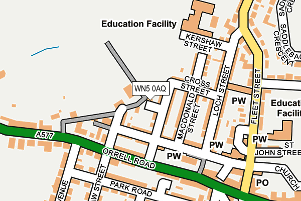 WN5 0AQ map - OS OpenMap – Local (Ordnance Survey)