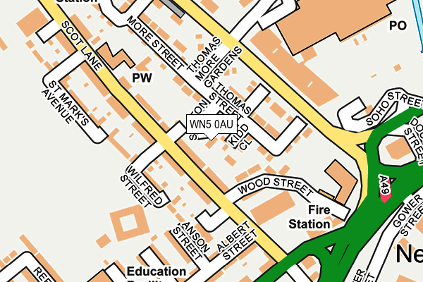 WN5 0AU map - OS OpenMap – Local (Ordnance Survey) WN5 0AU map - OS OpenMap – Local (Ordnance Survey)