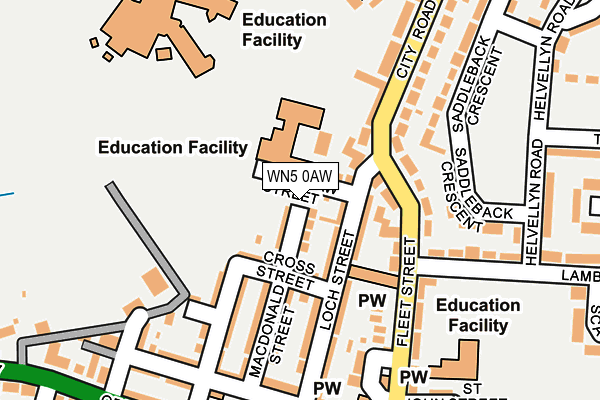 WN5 0AW map - OS OpenMap – Local (Ordnance Survey)